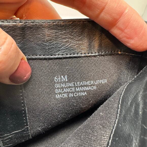 BP Black Leather Boots Tall 6.5 Zip Up Riding Boho Moto Biker Western Goth - Picture 10 of 10